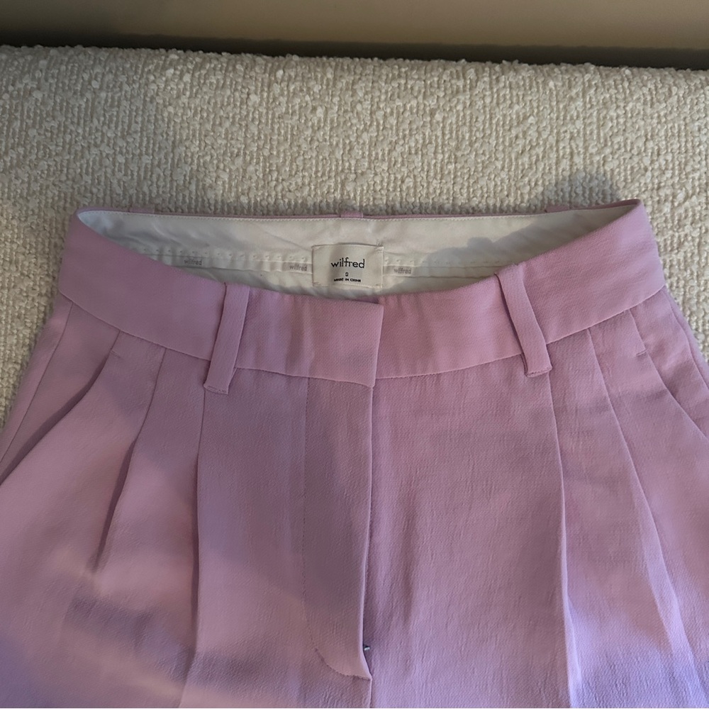 Aritzia Wilfred Effortless Pant Long - Pink/Lilac